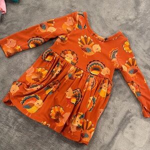 Little Sleepies Orange Turkey Dress